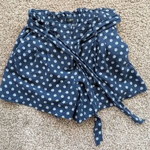 LOFT Women's Blue Polka Dot Shorts